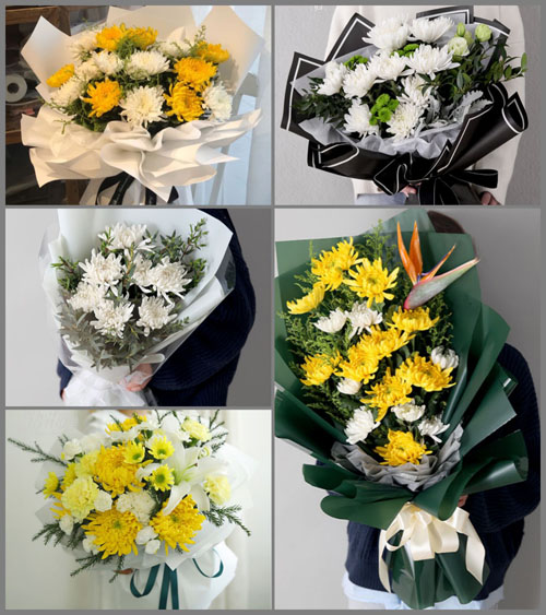 山东莱芜莱城区雪野镇南双王村白事花束代送